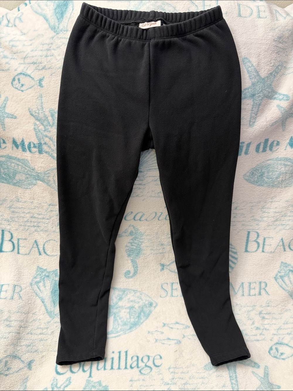 5️⃣ FOR 2️⃣0️⃣ SALE 🏷️ Cat & Jack Black Girls' Fleeced Lined Leggings Size L